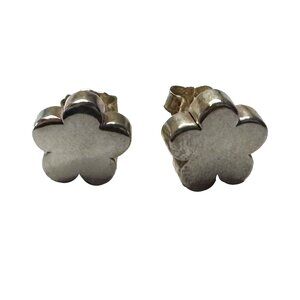 TOUS Silver Bold Motif flower Earrings